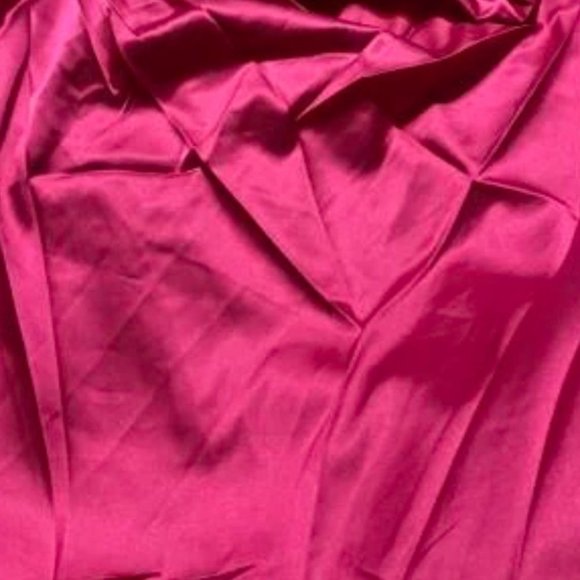 Satin draped Cowl Neck Blouse Top pink - Picture 5 of 5